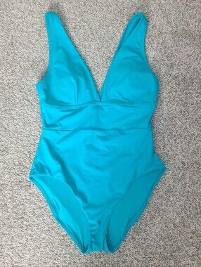 Tommy Bahama Palm Modern V Neck One Piece Swimsuit Size 8